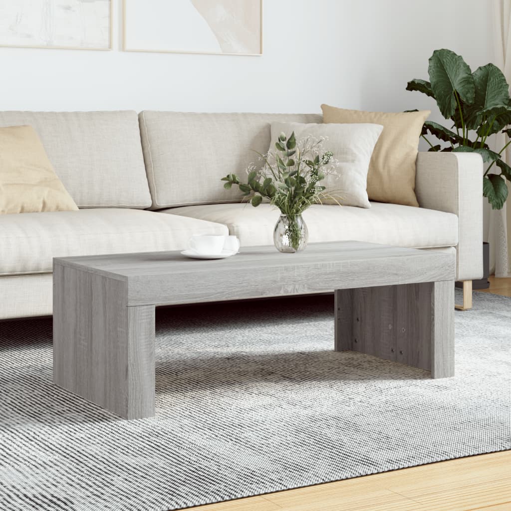 Salongbord grå sonoma 102x50x36 cm konstruert tre