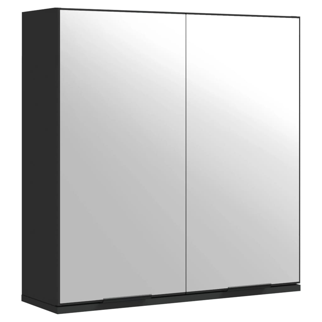 Baderomsspeil svart 64x20x67 cm konstruert tre