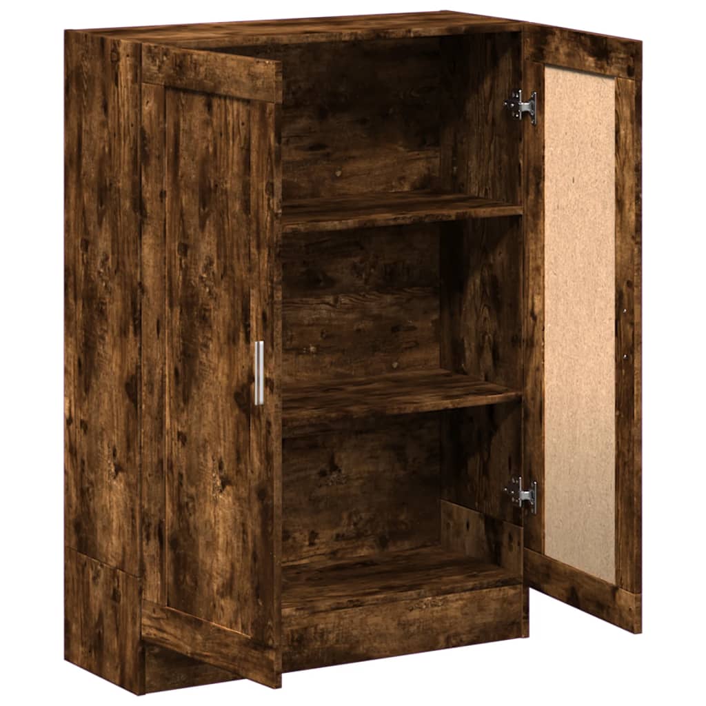 Bokhylle røkt eik 82,5x30,5x115 cm konstruert tre