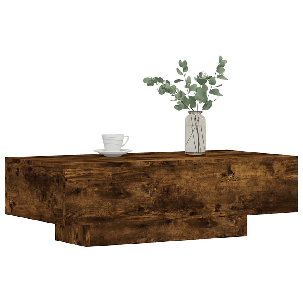 Salongbord røkt eik 100x49,5x31 cm konstruert tre