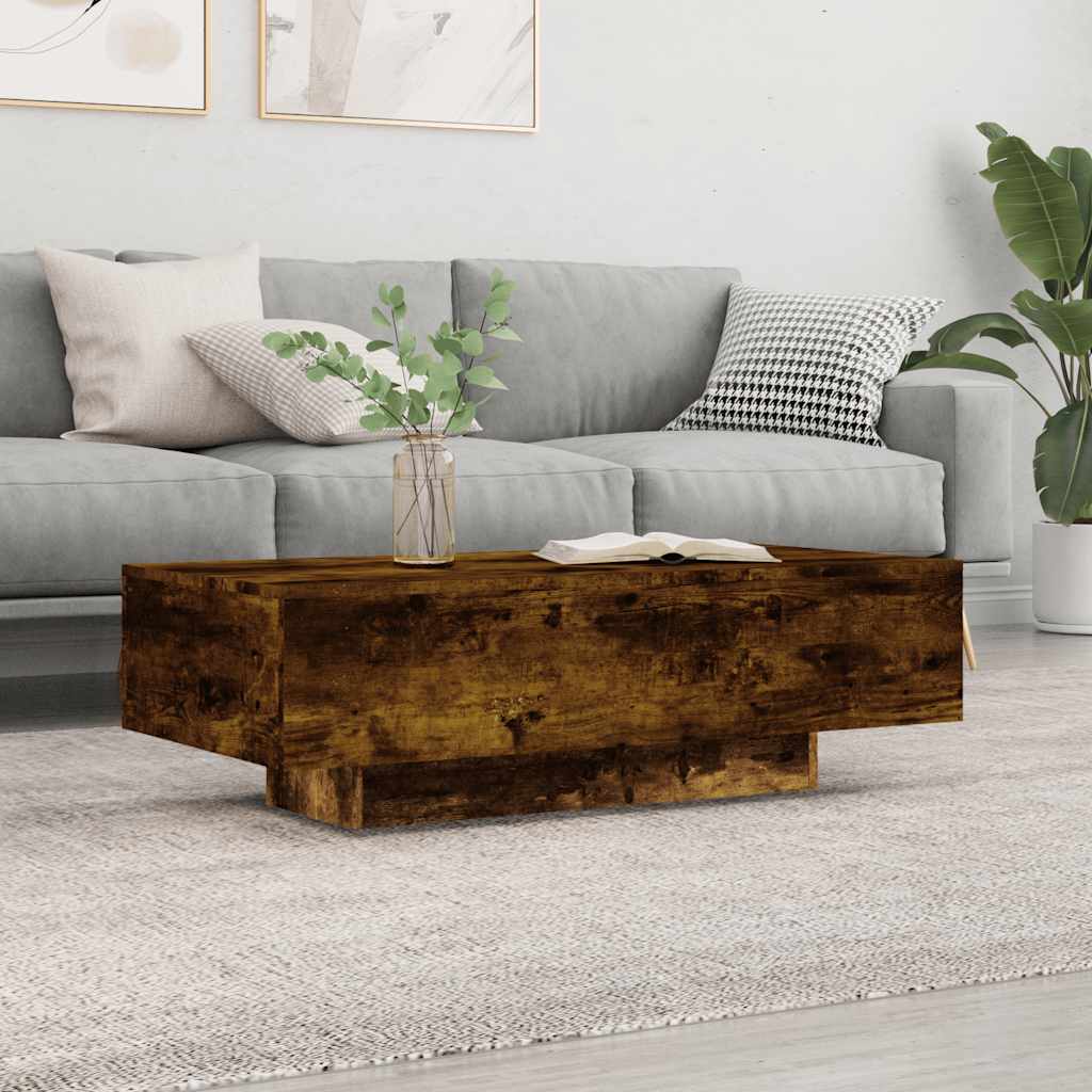 Salongbord røkt eik 100x49,5x31 cm konstruert tre