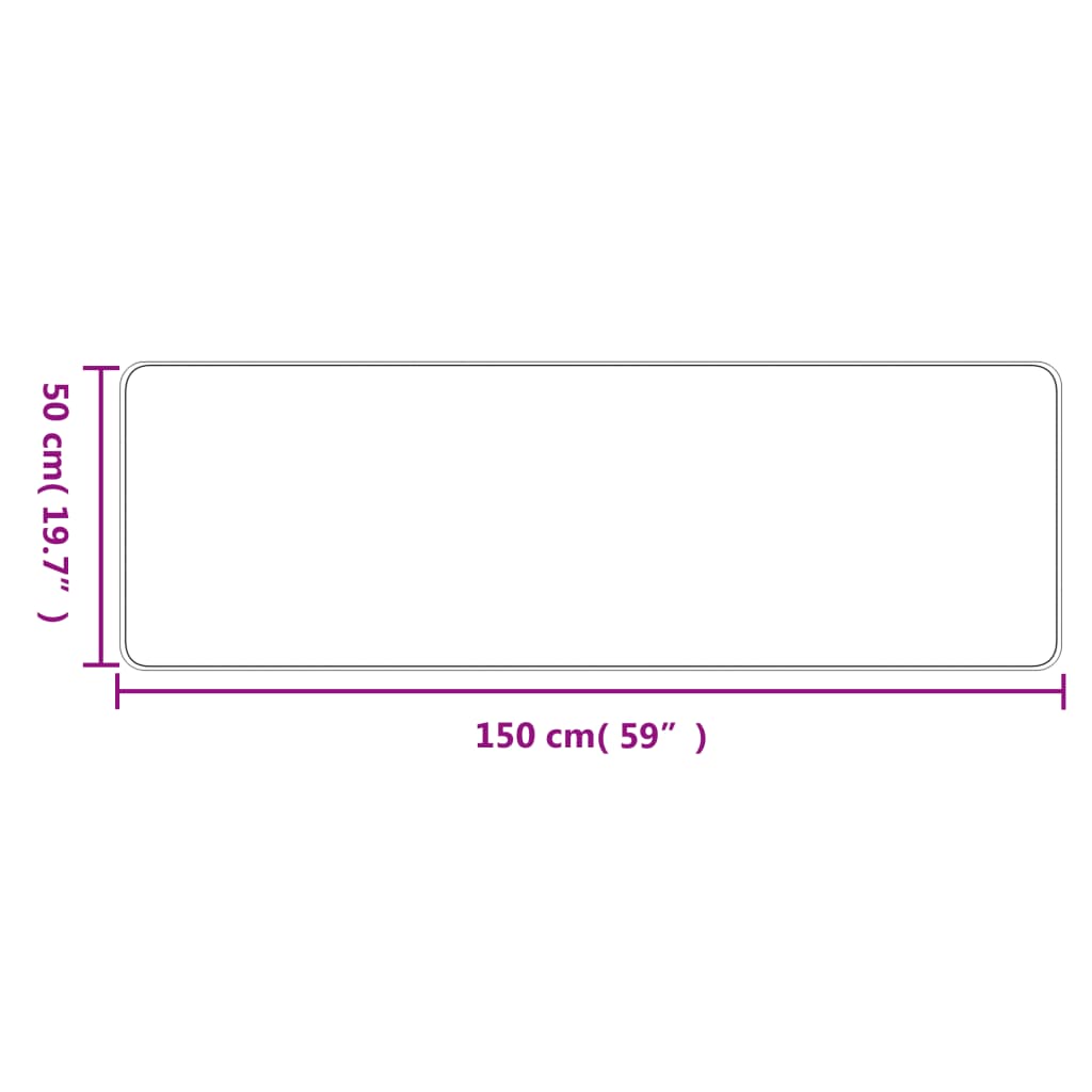 Teppeløper sisal-utseende platina 50x150 cm