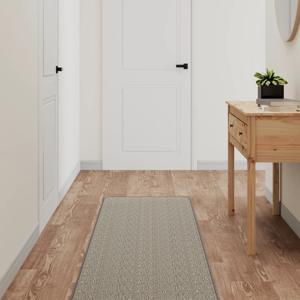 Teppeløper sisal-utseende platina 50x150 cm