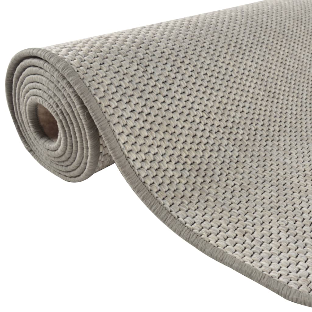 Teppeløper sisal-utseende platina 50x200 cm