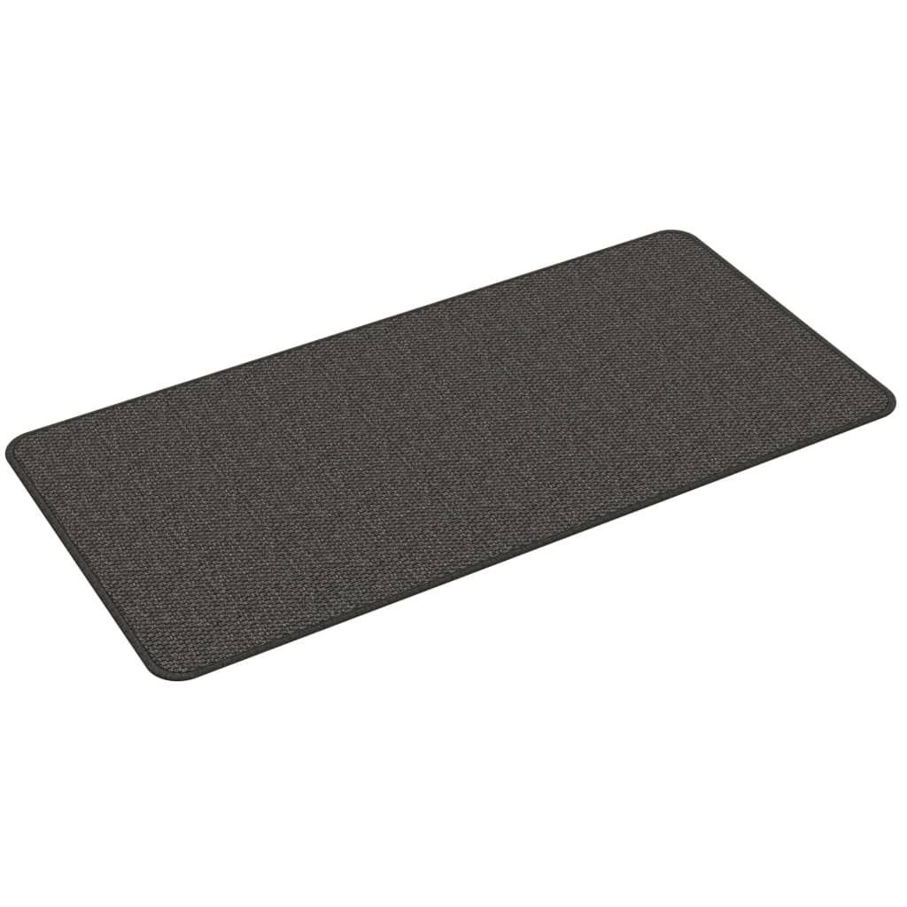 Teppeløper sisal-utseende antrasitt 50x100 cm