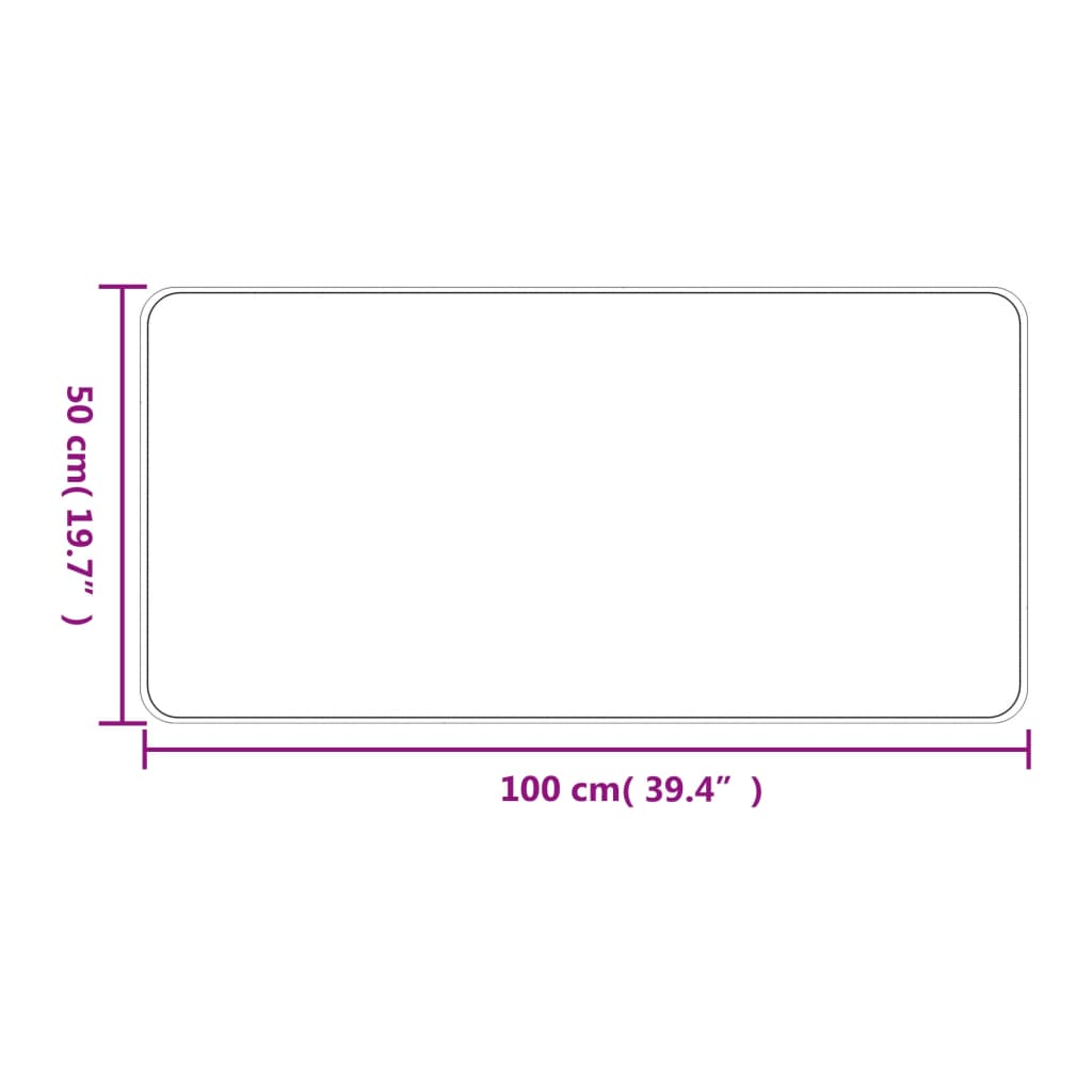 Teppeløper sisal-utseende antrasitt 50x100 cm