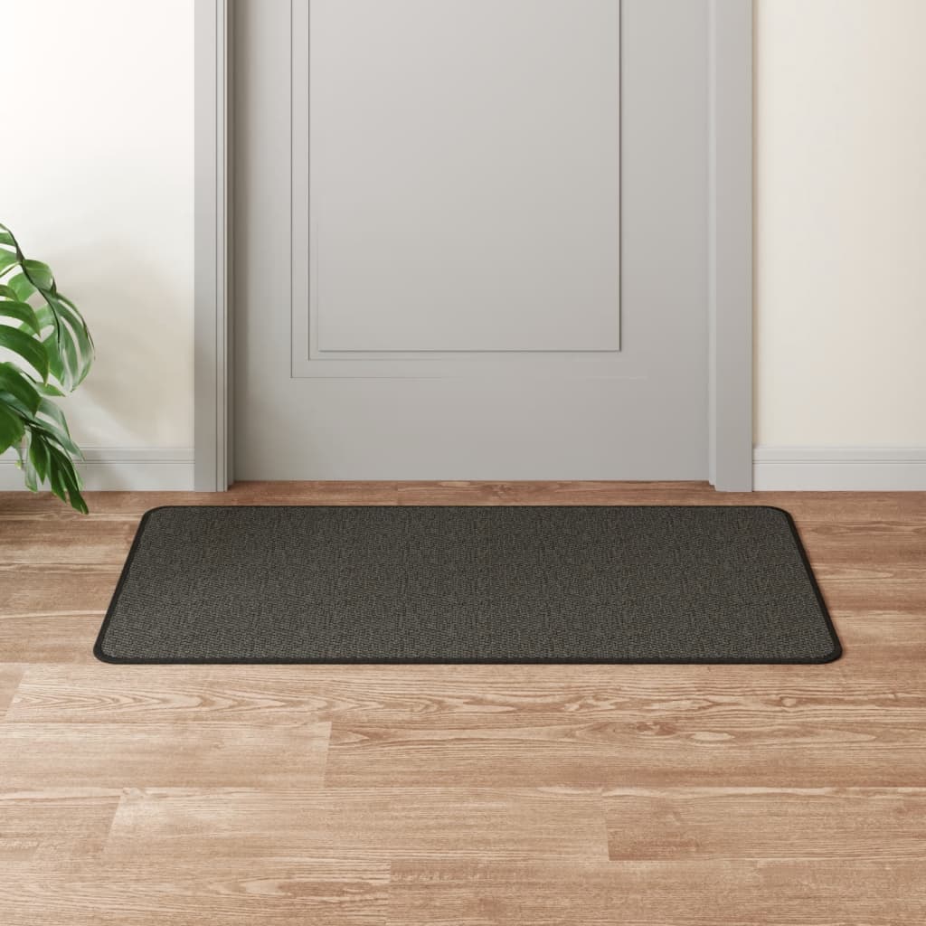 Teppeløper sisal-utseende antrasitt 50x100 cm