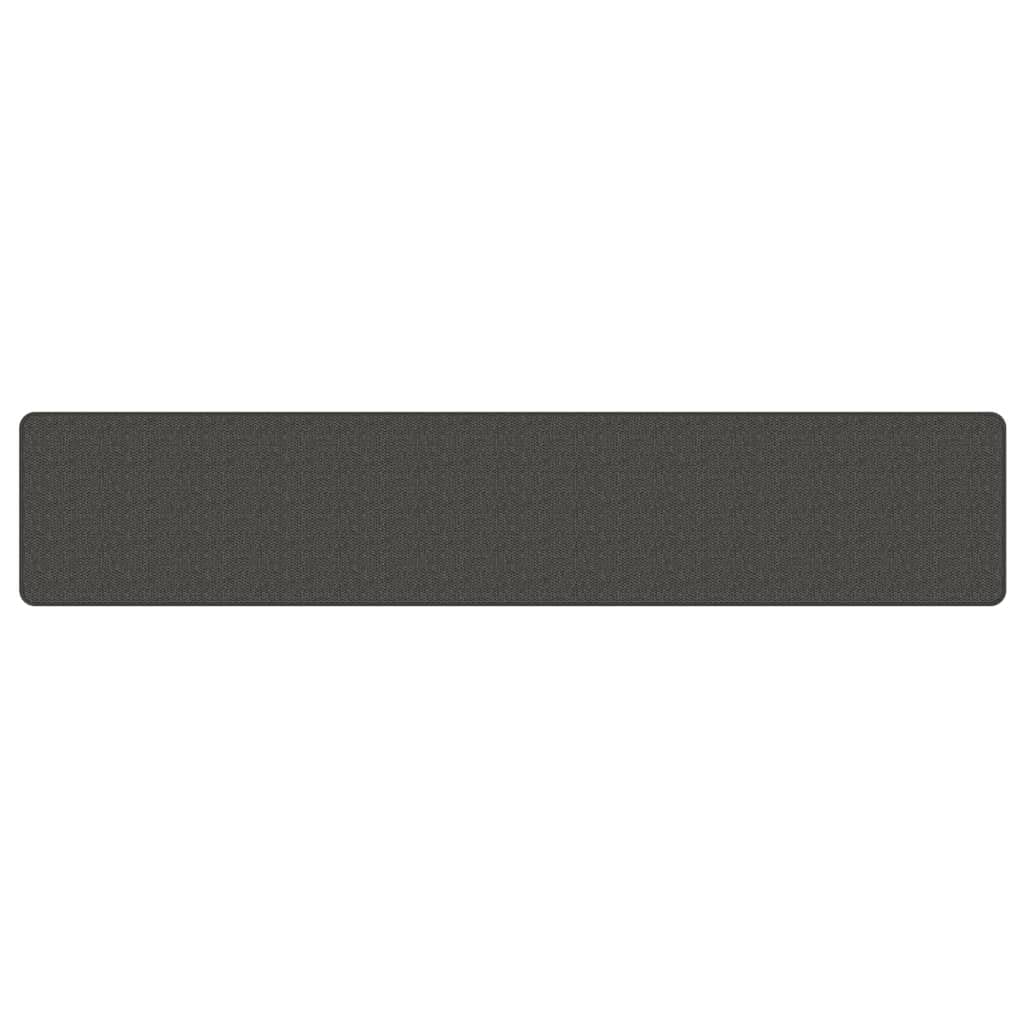 Teppeløper sisal-utseende antrasitt 50x250 cm