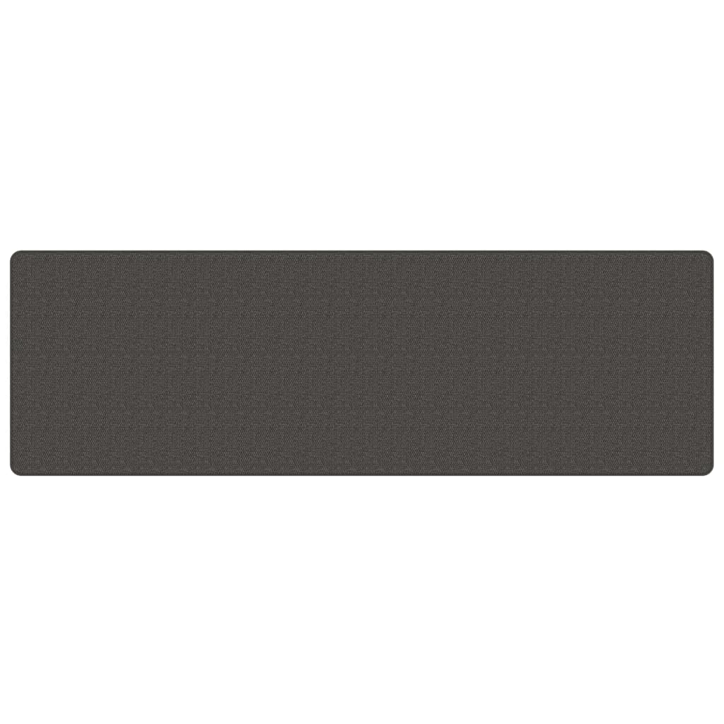 Teppeløper sisal-utseende antrasitt 80x250 cm