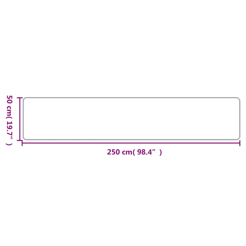 Teppeløper sisal-utseende sand 50x250 cm