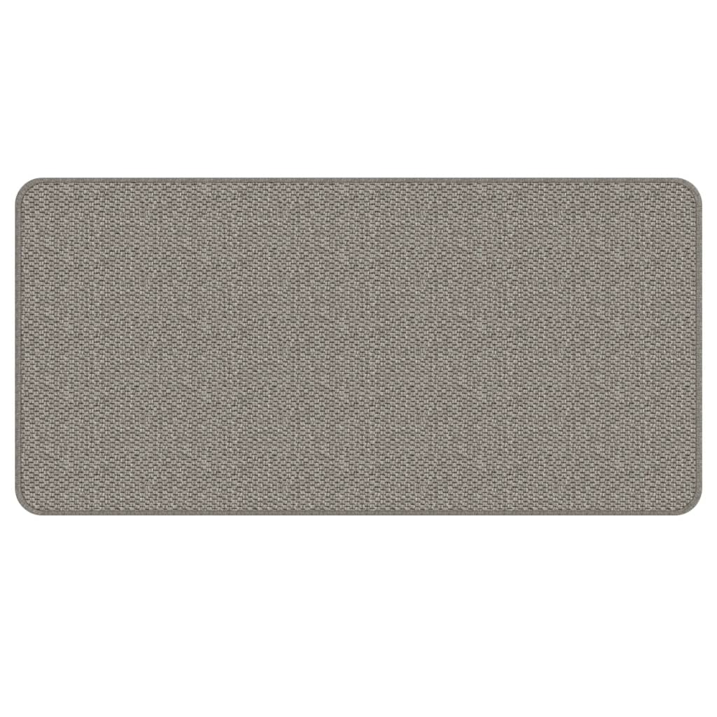 Teppeløper sisal-utseende sølv 50x100 cm