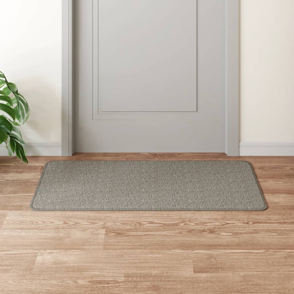 Teppeløper sisal-utseende sølv 50x100 cm