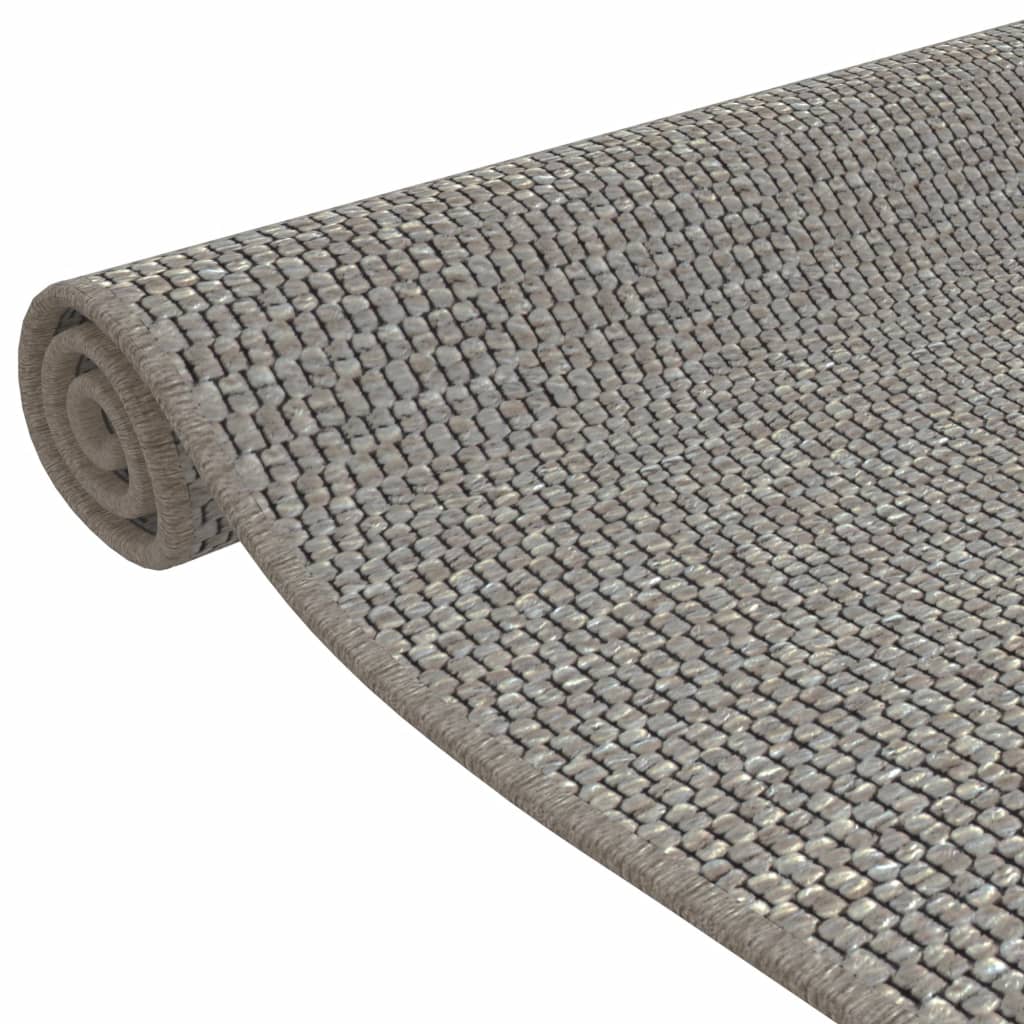 Teppeløper sisal-utseende sølv 80x150 cm
