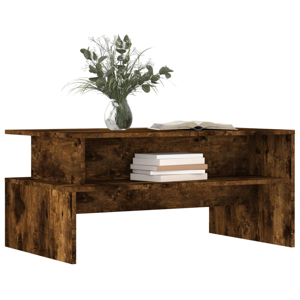 Salongbord røkt eik 90x55x42,5 cm konstruert tre