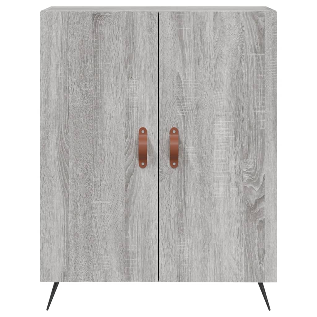 Highboard grå sonoma 69,5x34x180 cm konstruert tre