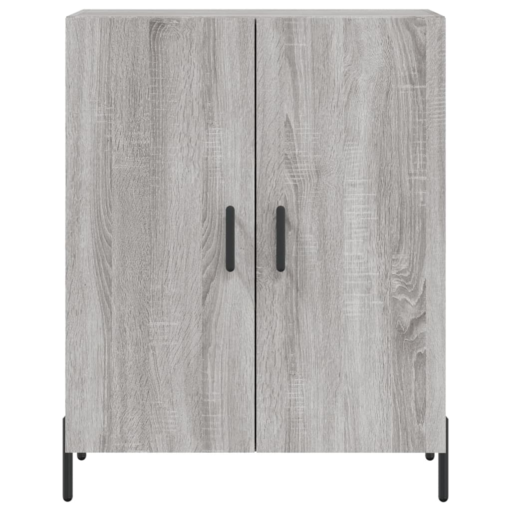 Highboard grå sonoma 69,5x34x180 cm konstruert tre