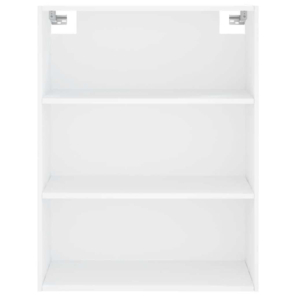 Highboard hvit 69,5x34x180 cm konstruert tre