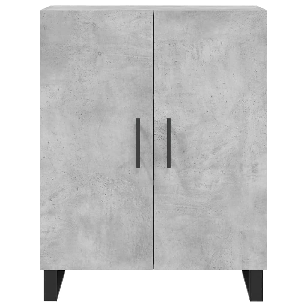Highboard betonggrå 69,5x34x180 cm konstruert tre