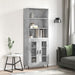 Highboard betonggrå 69,5x34x180 cm konstruert tre vidaXL