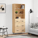 Highboard sonoma eik 69,5x34x180 cm konstruert tre
