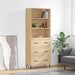 Highboard sonoma eik 69,5x34x180 cm konstruert tre