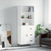 Highboard hvit 69,5x34x180 cm konstruert tre