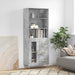 Highboard betonggrå 69,5x34x180 cm konstruert tre
