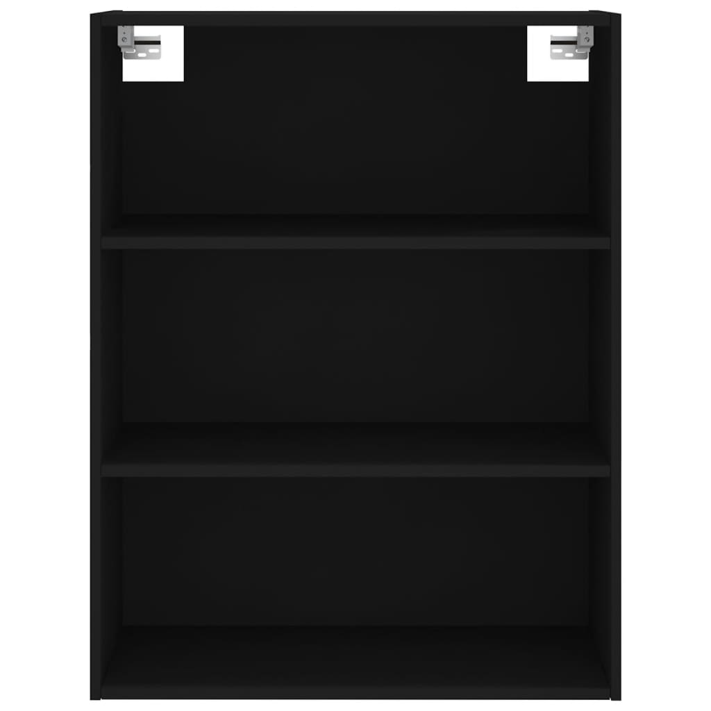 Highboard svart 69,5x34x180 cm konstruert tre