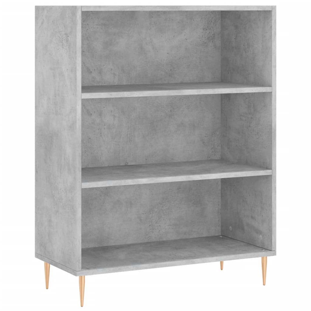 Highboard betonggrå 69,5x32,5x180 cm konstruert tre