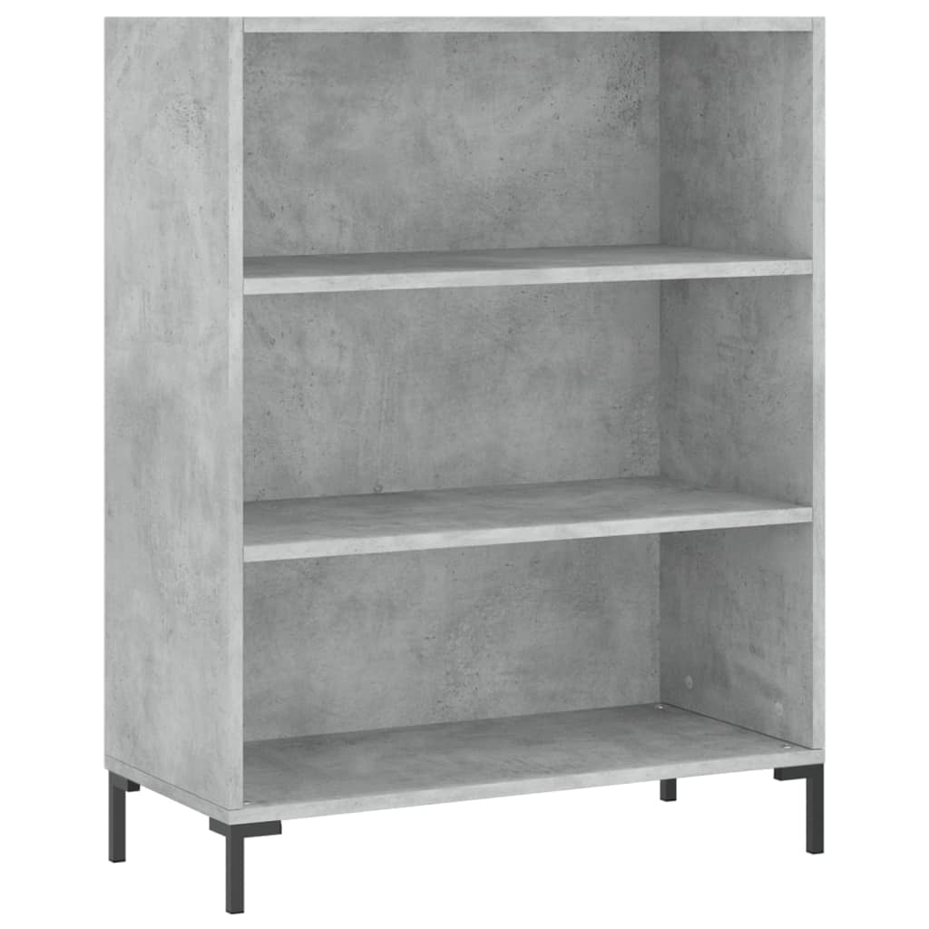 Highboard betonggrå 69,5x32,5x180 cm konstruert tre