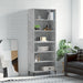 Highboard betonggrå 69,5x32,5x180 cm konstruert tre