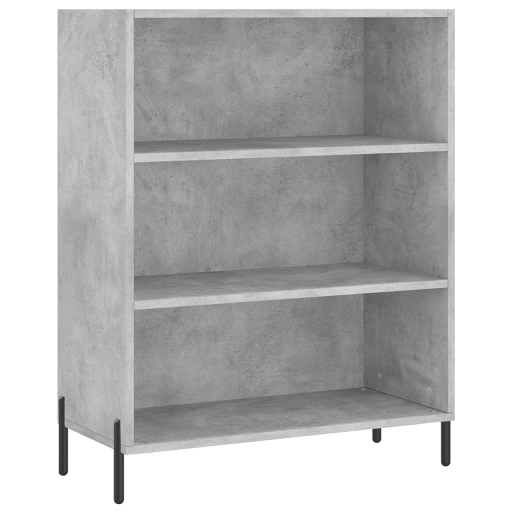 Highboard betonggrå 69,5x32,5x180 cm konstruert tre