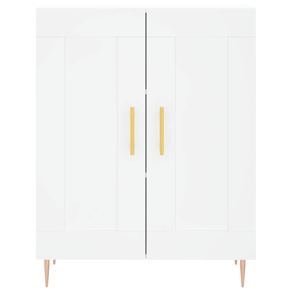 Highboard hvit 69,5x34x180 cm konstruert tre vidaXL
