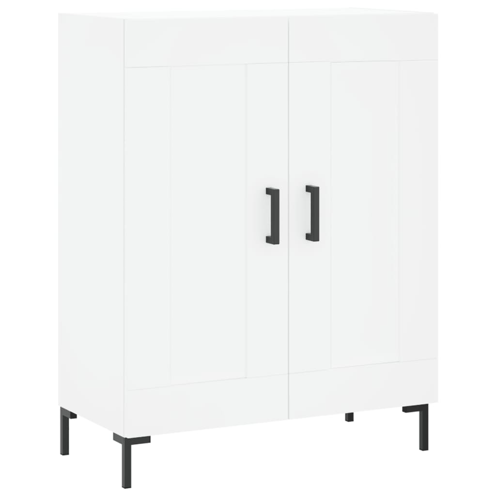 Highboard hvit 69,5x34x180 cm konstruert tre
