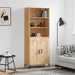 Highboard sonoma eik 69,5x34x180 cm konstruert tre