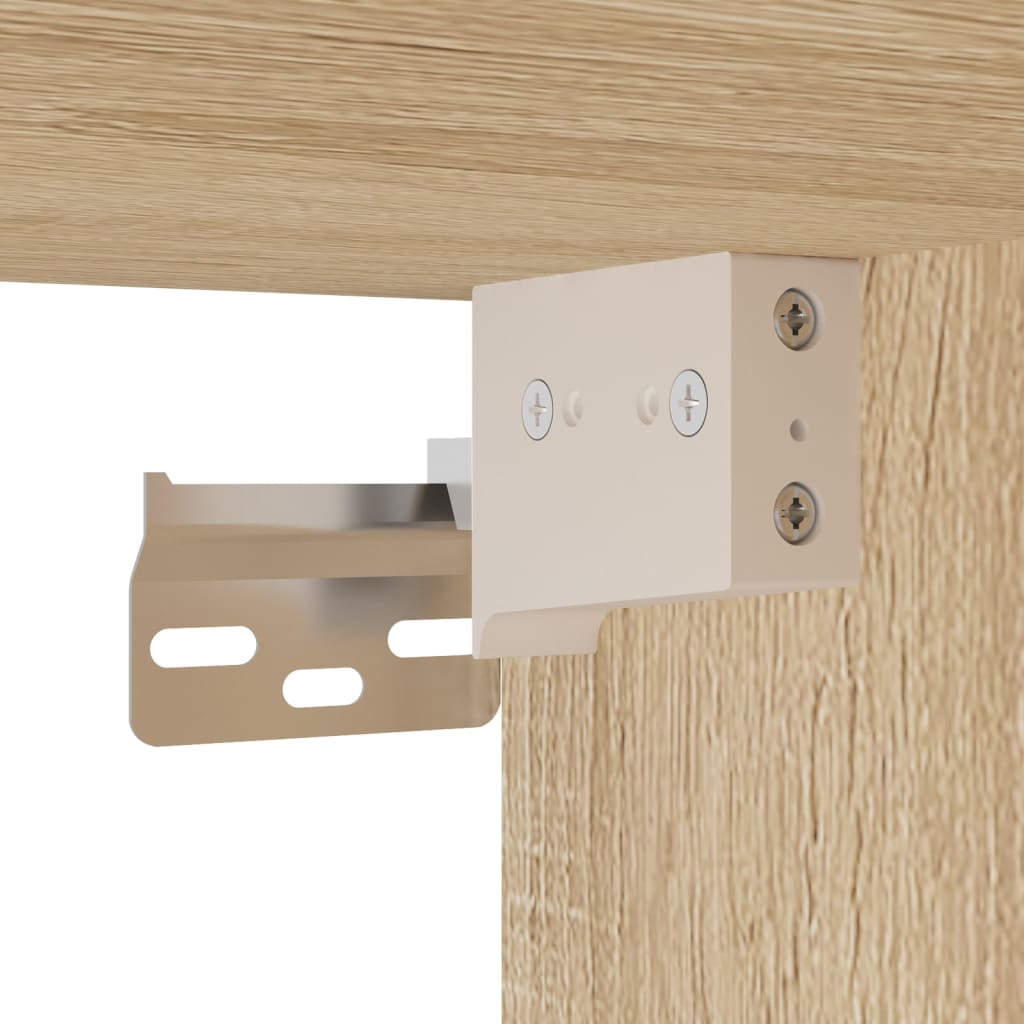 Highboard sonoma eik 69,5x34x180 cm konstruert tre vidaXL