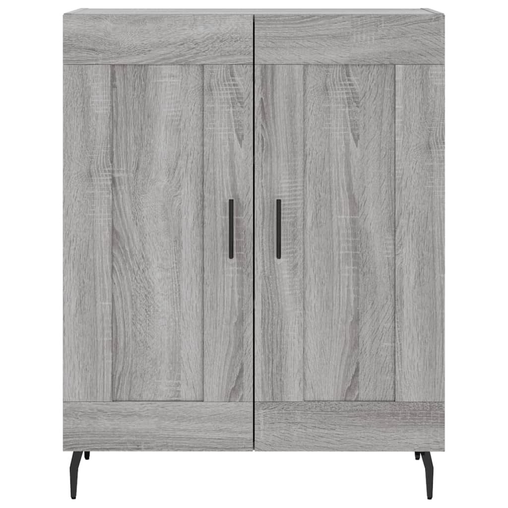 Highboard grå sonoma 69,5x34x180 cm konstruert tre