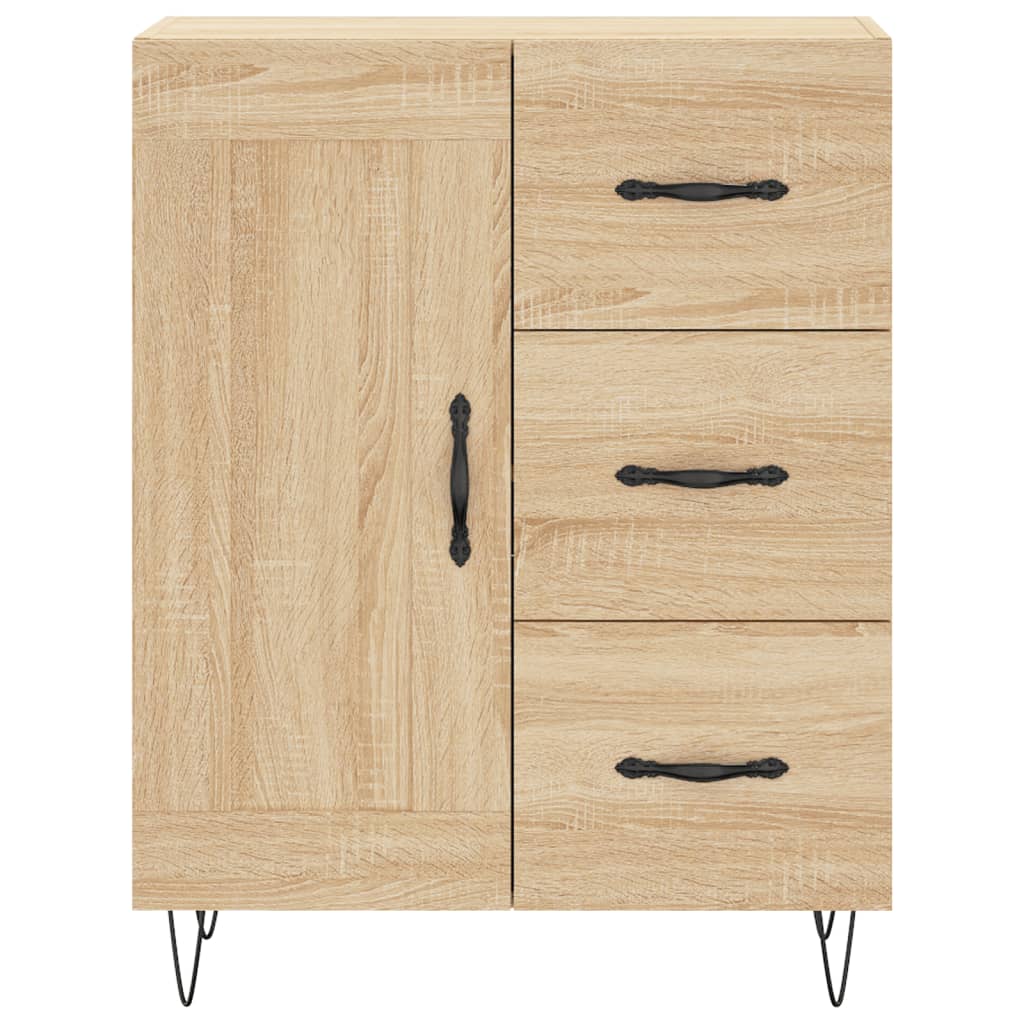 Highboard sonoma eik 69,5x34x180 cm konstruert tre