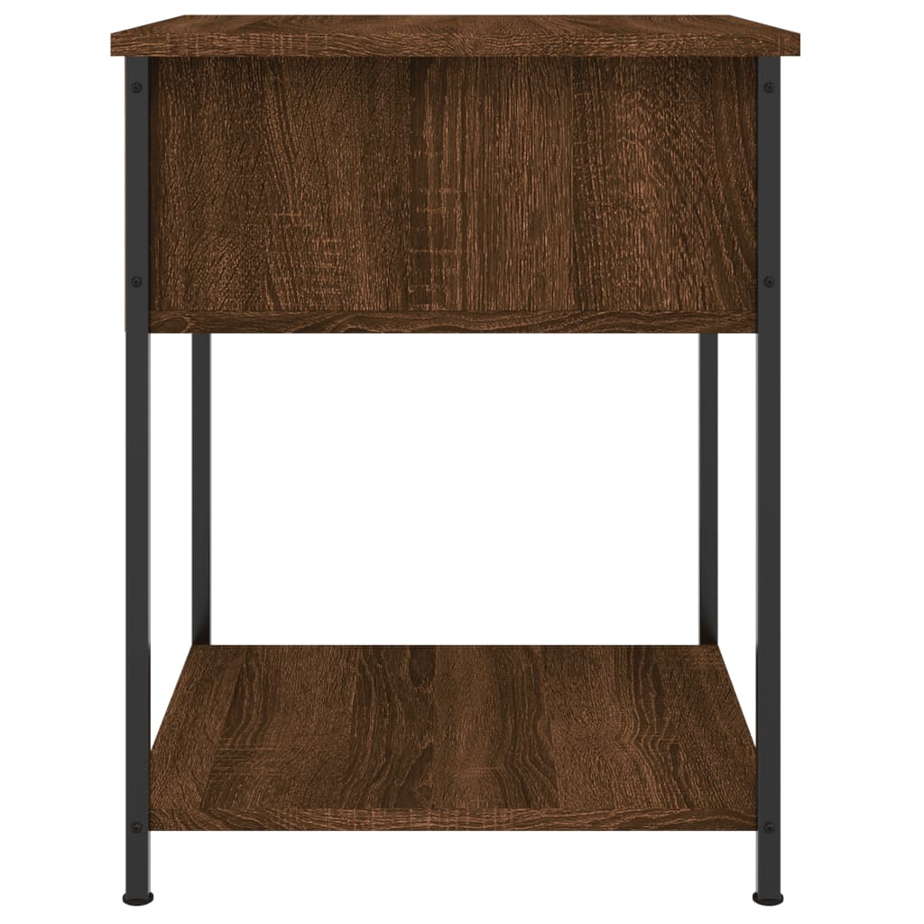 Nattbord brun eik 44x45x58 cm konstruert tre