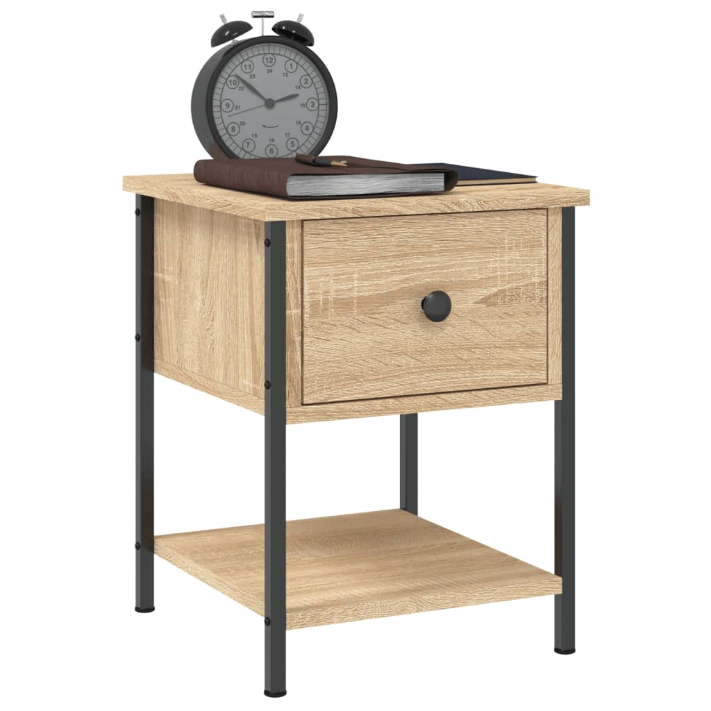 Nattbord sonoma eik 34x35,5x45 cm konstruert tre vidaXL