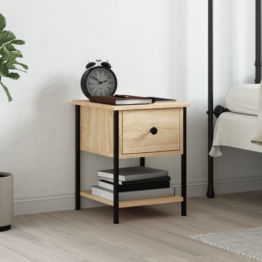 Nattbord sonoma eik 34x35,5x45 cm konstruert tre vidaXL