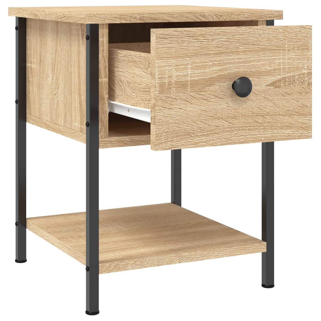 Nattbord 2 stk sonoma eik 34x35,5x45 cm konstruert tre
