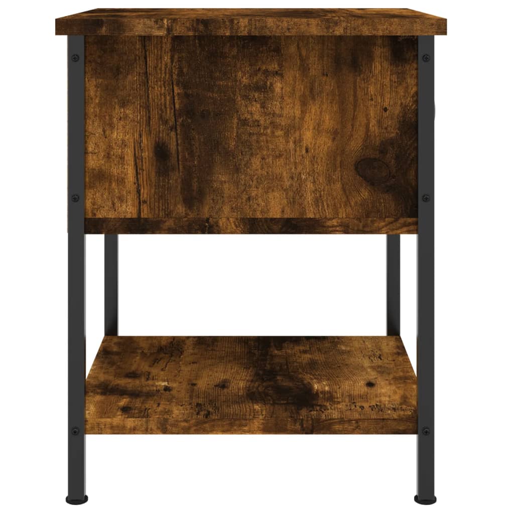 Nattbord 2 stk røkt eik 34x35,5x45 cm konstruert tre