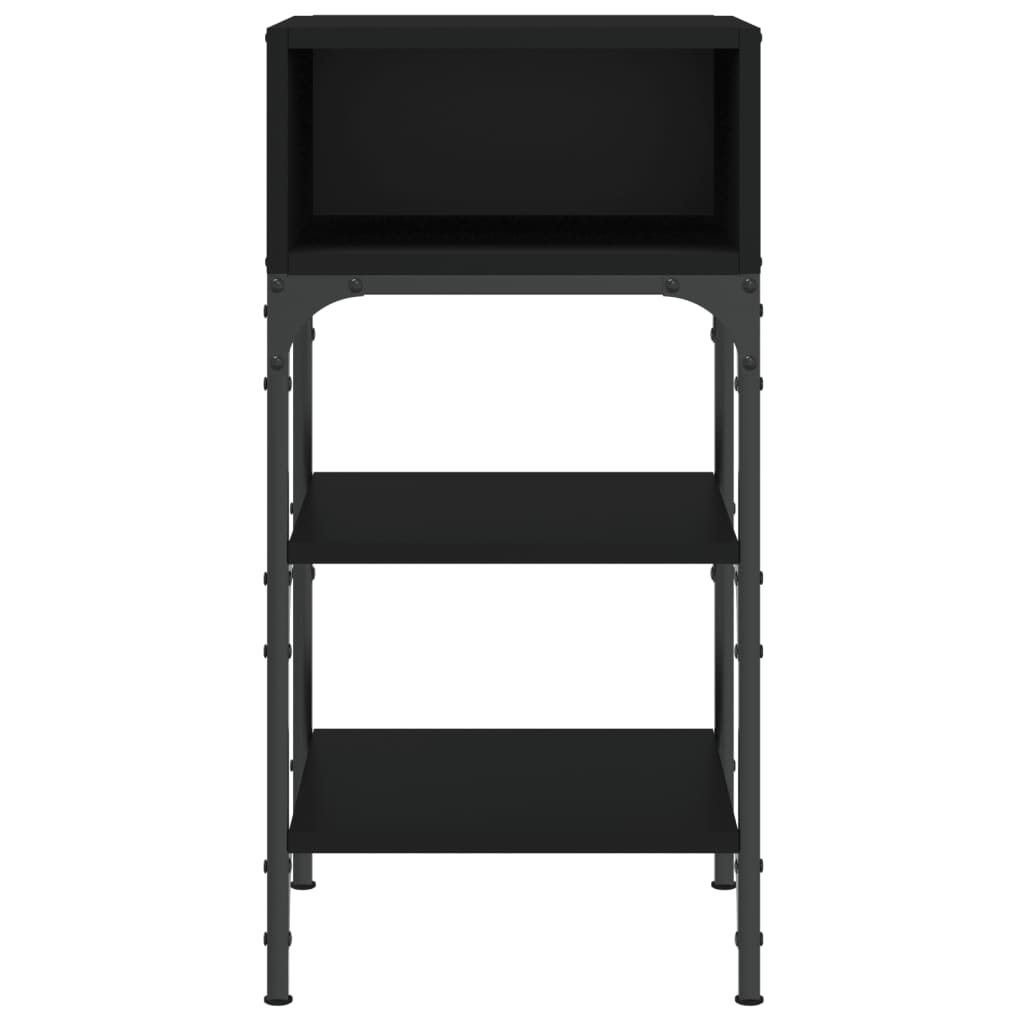 Nattbord 2 stk svart 35x34,5x70 cm konstruert tre