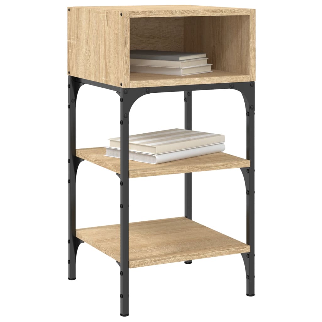 Nattbord 2 stk sonoma eik 35x34,5x70 cm konstruert tre