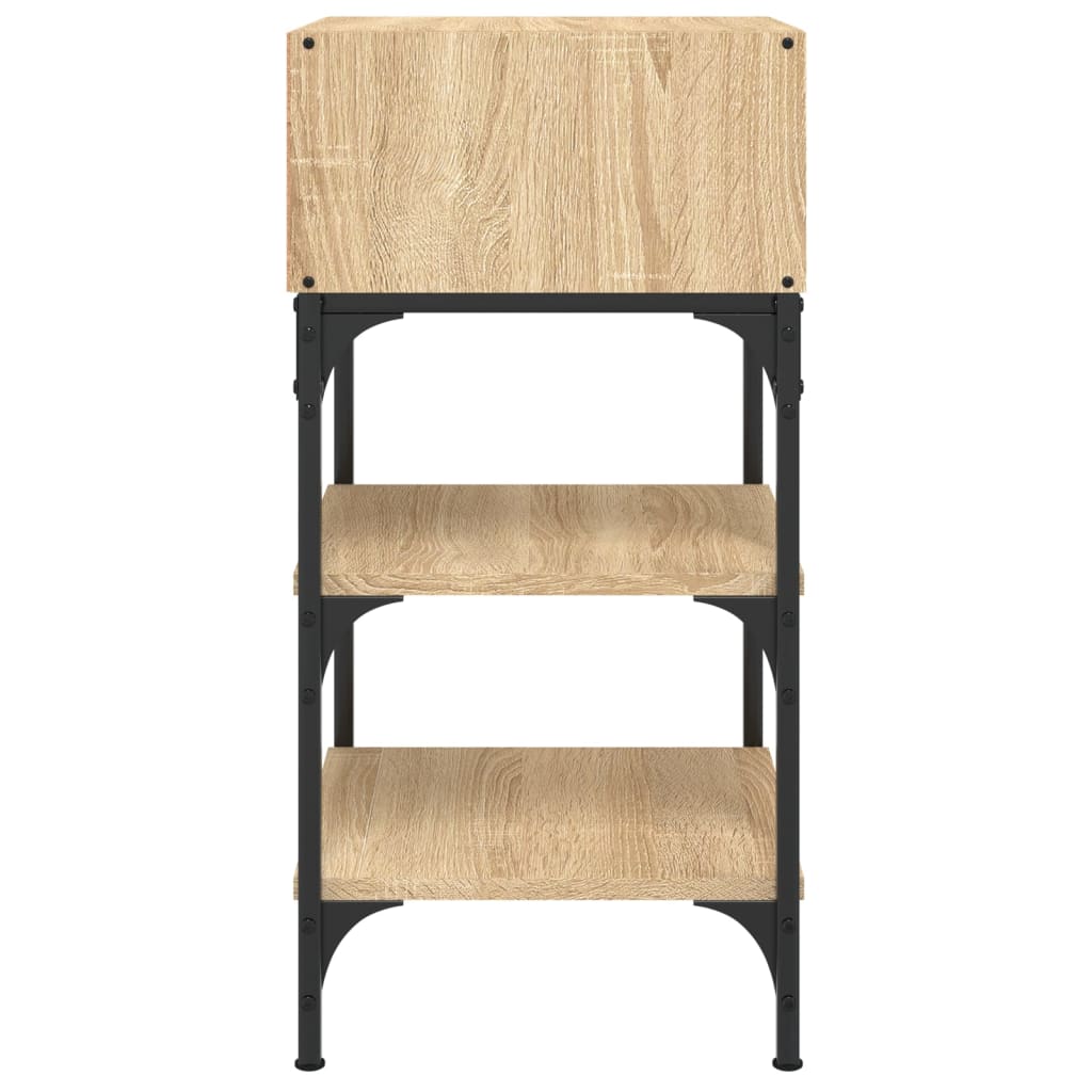 Nattbord 2 stk sonoma eik 35x34,5x70 cm konstruert tre