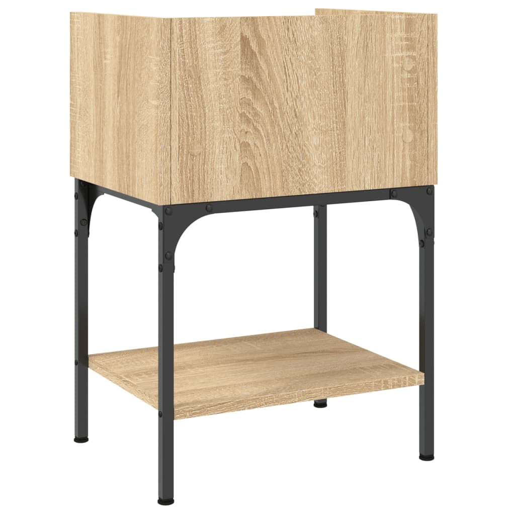 Nattbord sonoma eik 40,5x31x60 cm konstruert tre