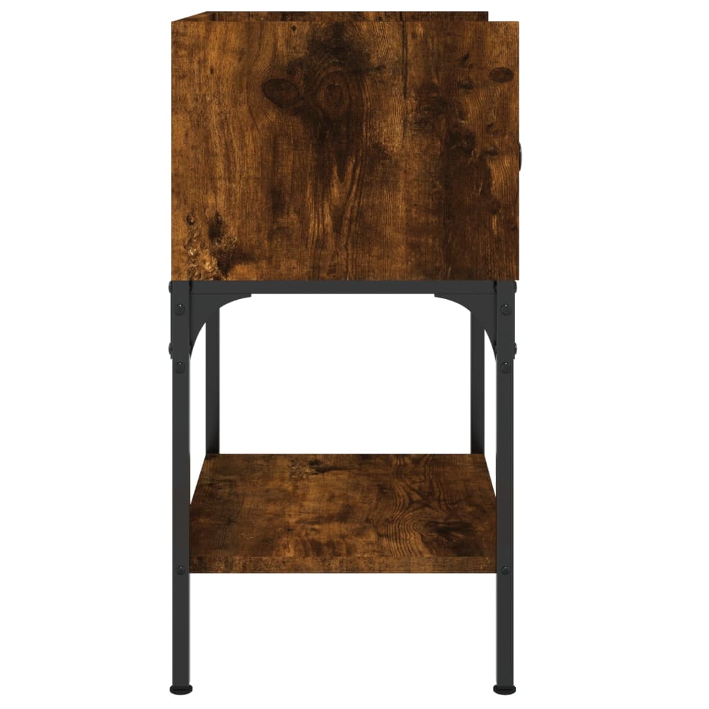 Nattbord røkt eik 40,5x31x60 cm konstruert tre