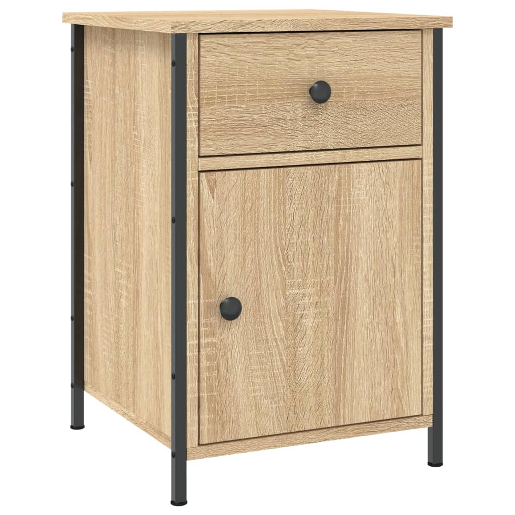 Nattbord 2 stk sonoma eik 40x42x60 cm konstruert tre