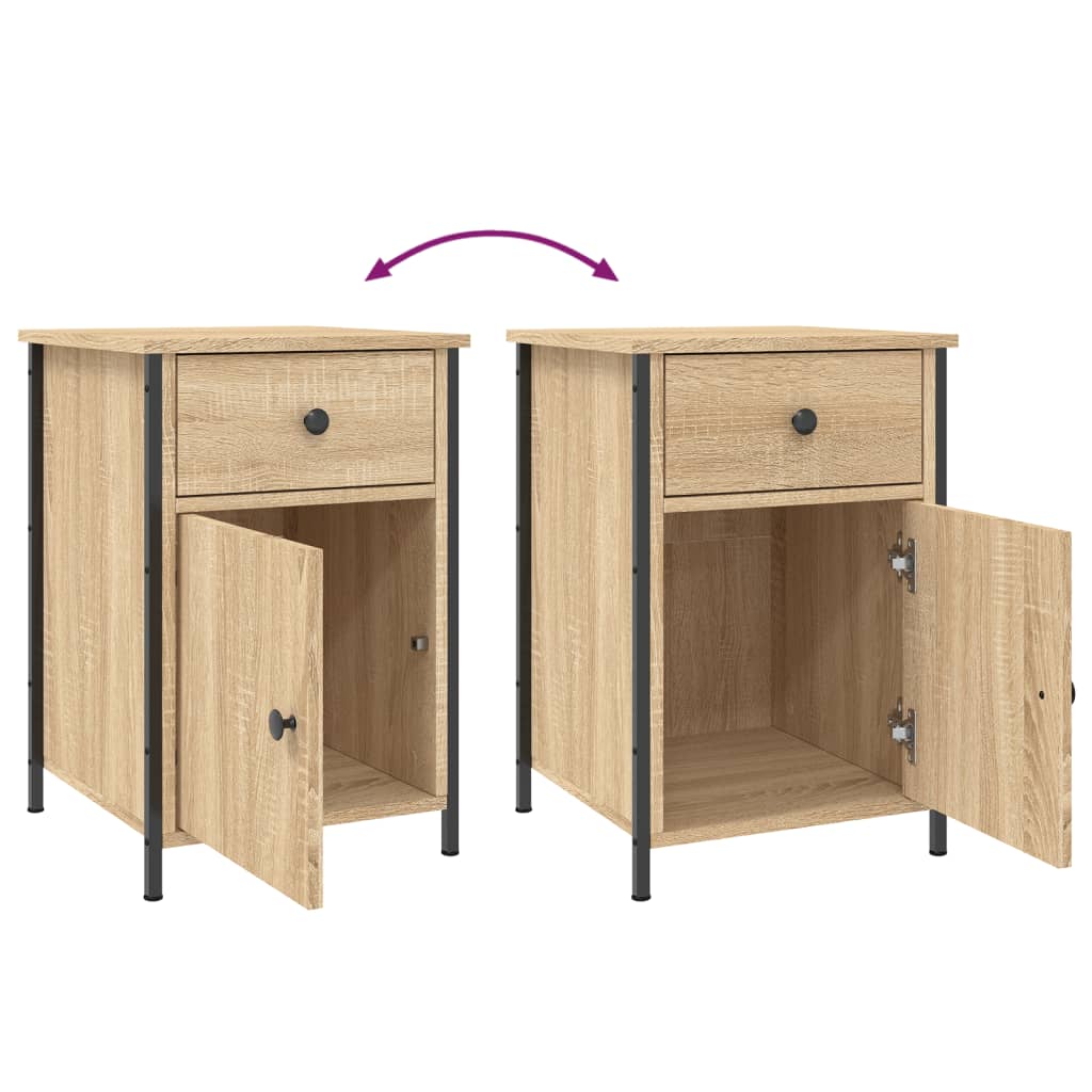 Nattbord 2 stk sonoma eik 40x42x60 cm konstruert tre